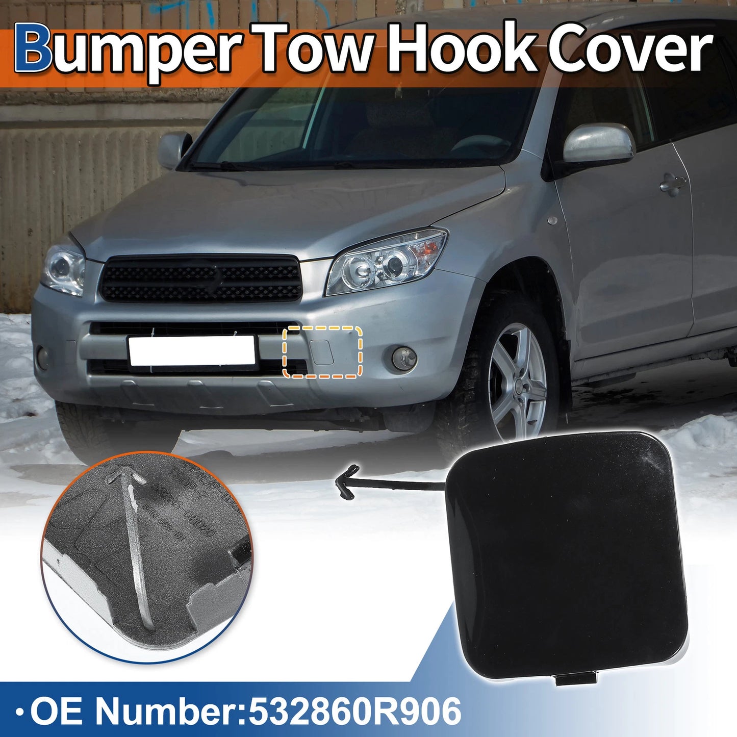 Tow Hook Cover for Toyota Rav4 (2009–2011) No. 532860R906
