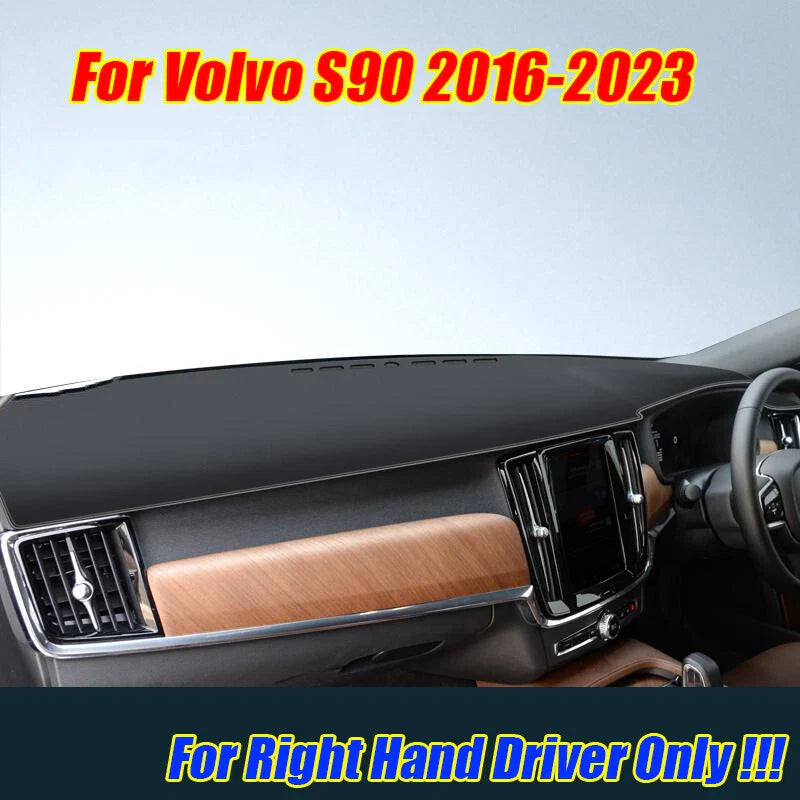 RHD Leather Dashboard Cover Pad Mat for Volvo S90 (2016–2023)
