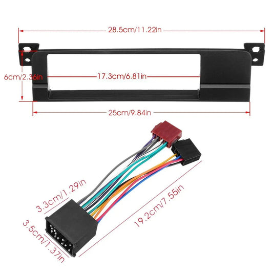 1 Din Radio Dash Frame Panel Cable Adapter for BMW 3 Series (1998-2005)