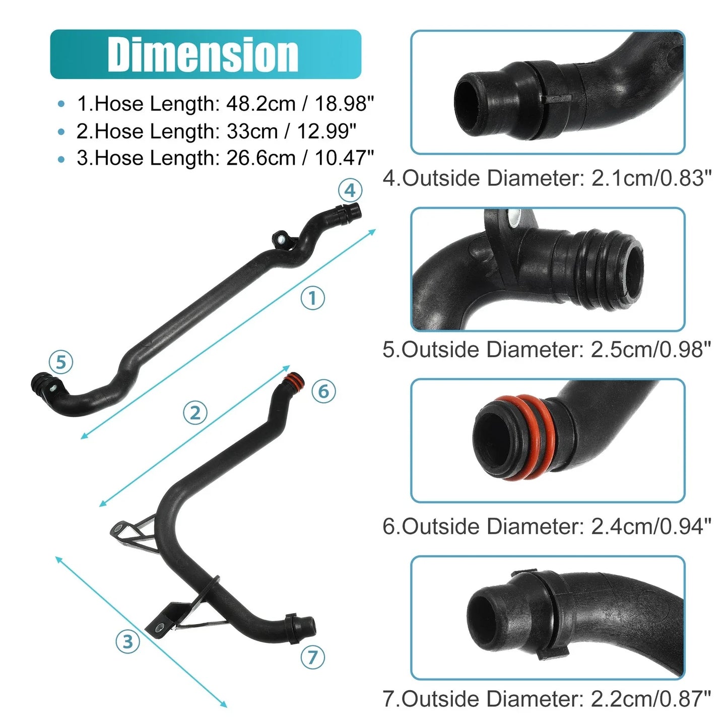 Water Engine Heater Inlet Coolant Pipe for BMW E46 E39
