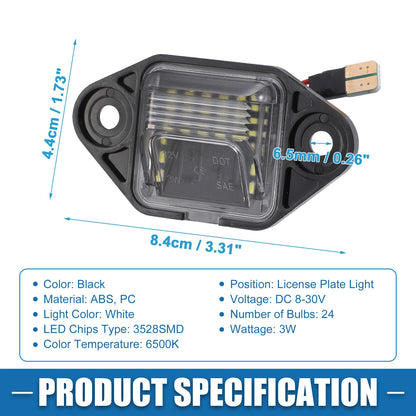 6500K White LED License Plate Light F6UZ-13550-AA for Ford E-150 E-250 (2003–2014)