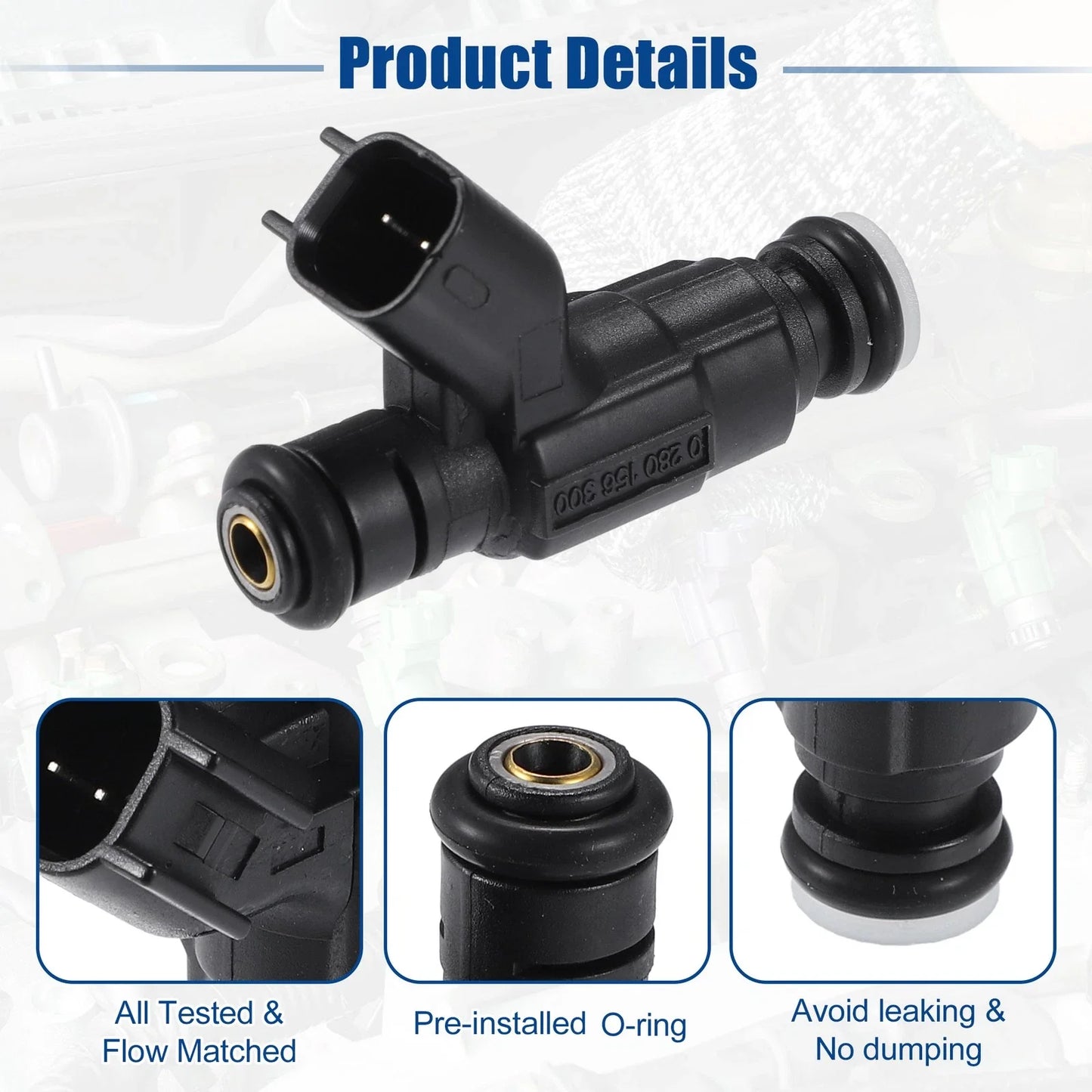 6 x Fuel Injector Nozzles for Chevrolet Equinox 3.6L (2008-2009)