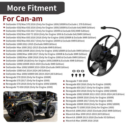 Radiator Cooling Fan for Can-Am Outlander Max 1000/1000R (2012–2024)