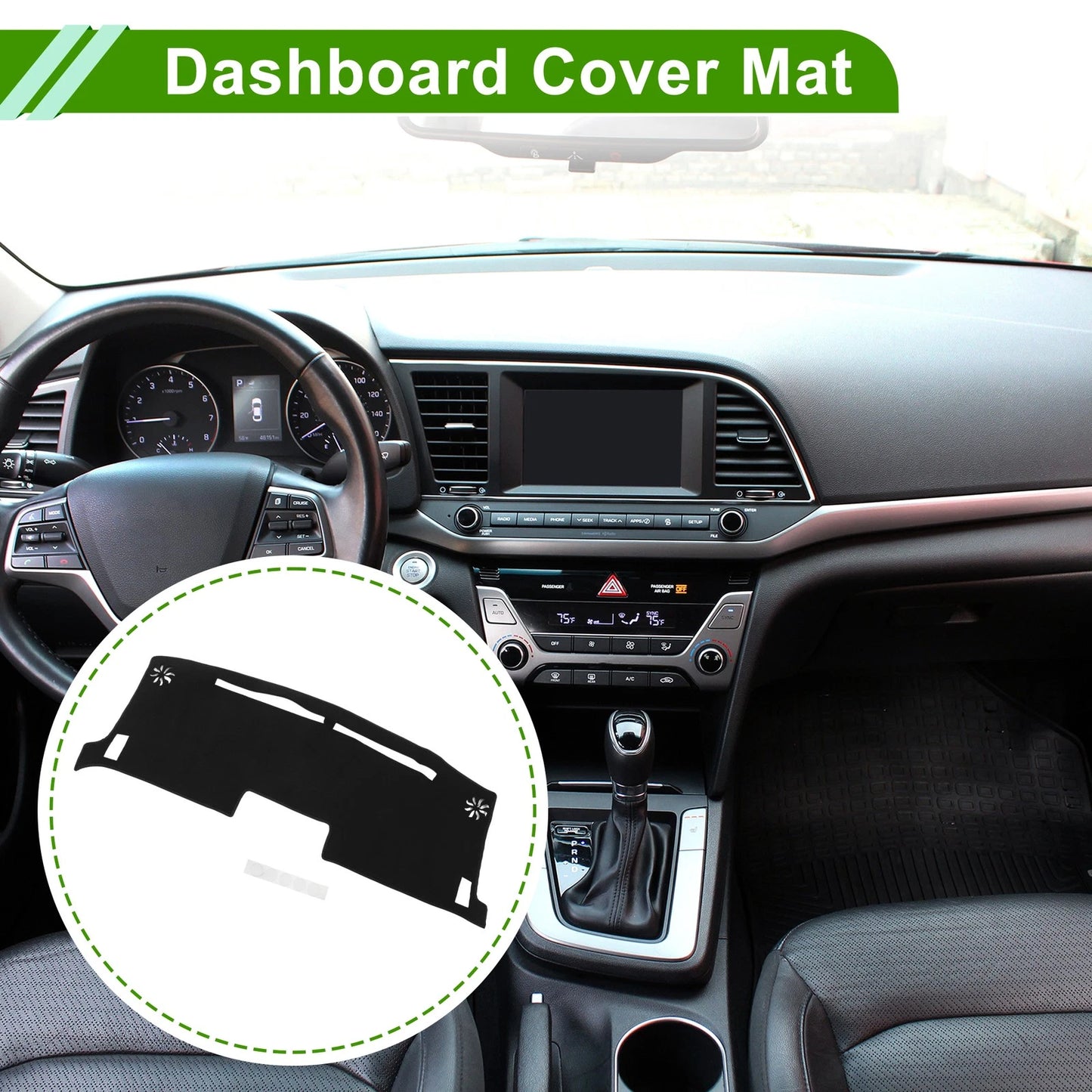 Dashboard Cover for Nissan Moco MG33S (2012–2018) Black Anti-Slip