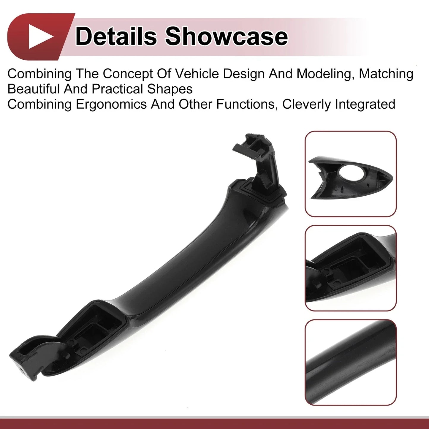 Car Door Handle Grip for Hyundai Sonata 2011-2014 Front Left Black