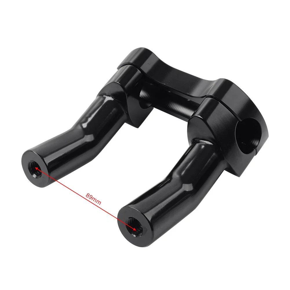 4" Tall Pullback Handlebar Riser for Harley Tour Super Black