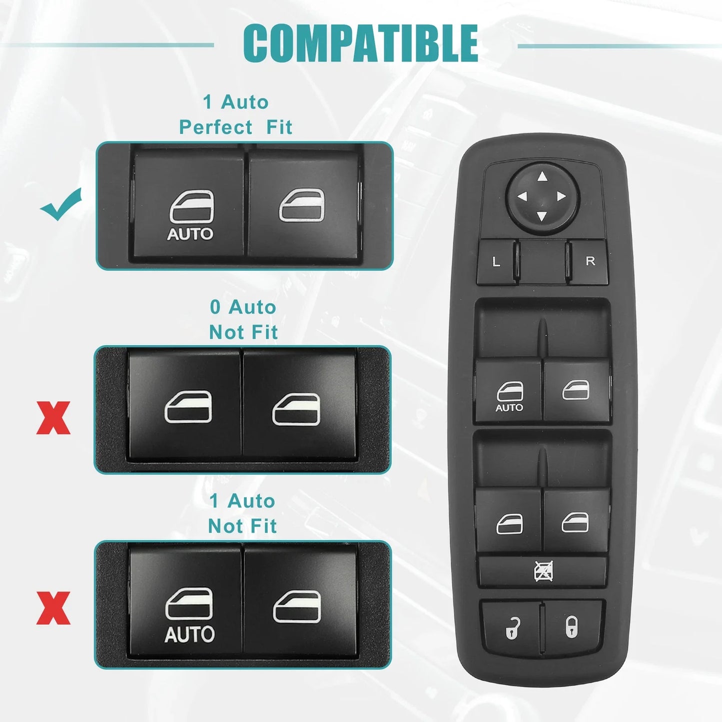 Front Driver Side Power Window Switch for Dodge Journey (2011-2020)