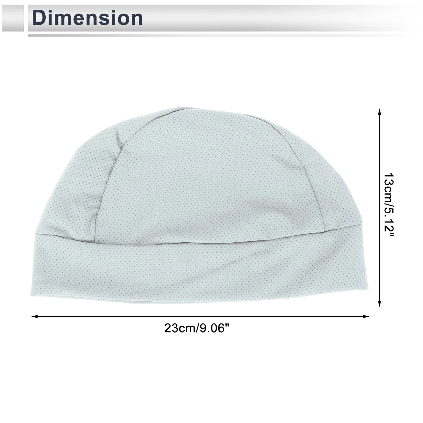 Cycling Hat Sweat Wicking Breathable Light Gray 23x13cm (2023)