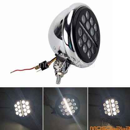 5.75'' LED Headlight DRL Lights Chrome Bucket for Harley Softail