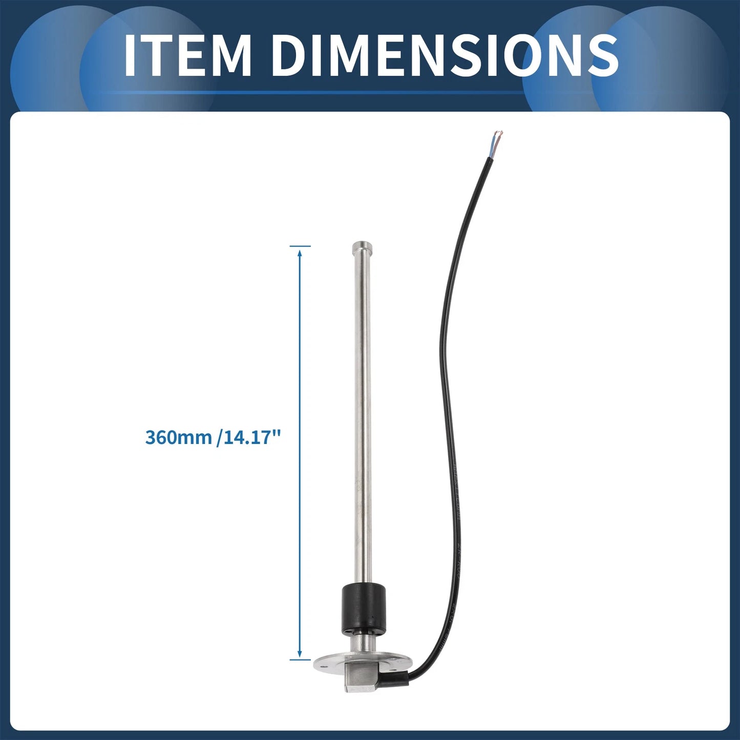 Fuel Sending Unit and Gauge Kit 240-33 Ohm for Boat Car Truck (360mm)