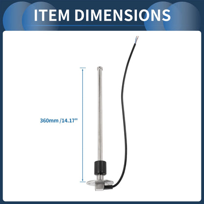 Fuel Sending Unit and Gauge Kit 240-33 Ohm for Boat Car Truck (360mm)