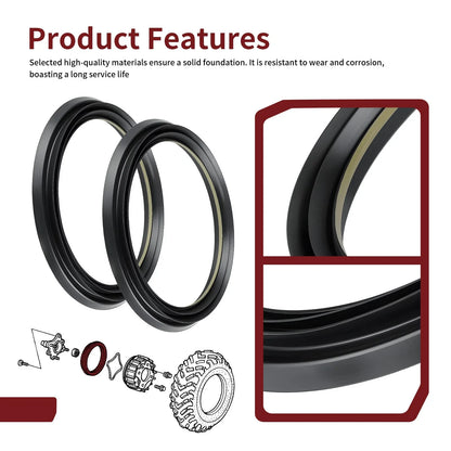 2 x Front Brake Drum Seals for Honda Rincon 650 TRX650FA/FGA (2003–2005)
