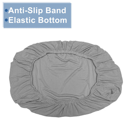 Set of 1 Non-Slip RV Dinette Seat Cushion Cover for Camper (Light Gray)