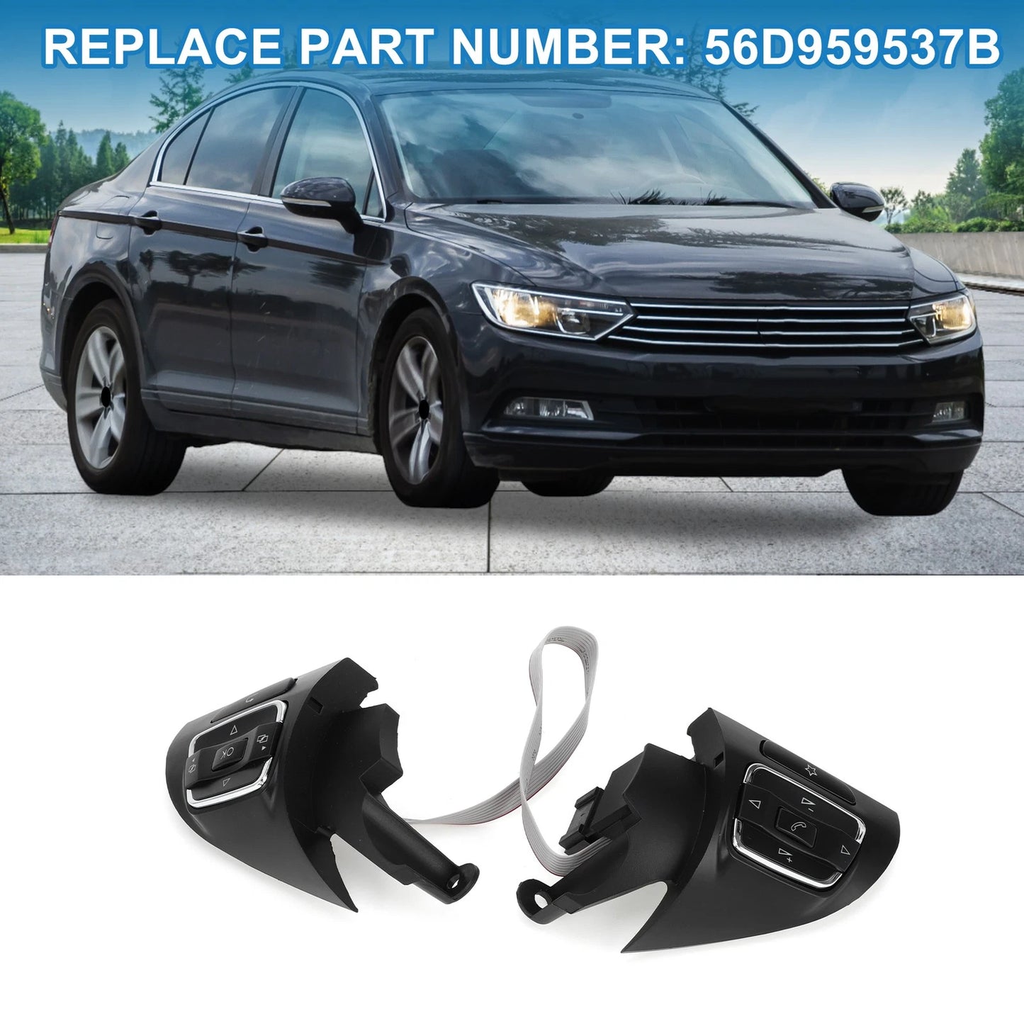 Steering Wheel Control Switch No. 56D959537B for Volkswagen Passat (2011–2015)