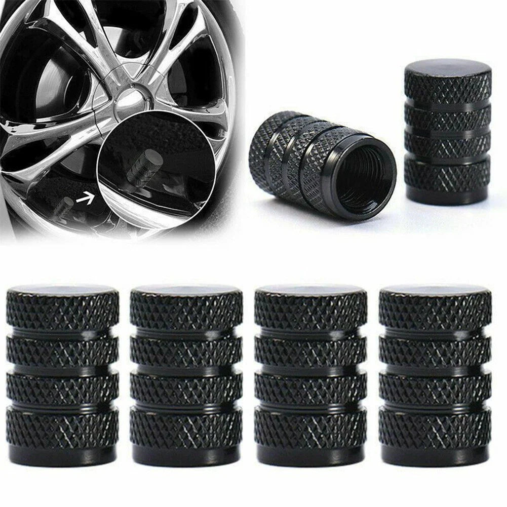 4x Aluminium Wheel Tyre Valve Stems Covers Caps Accessories for US