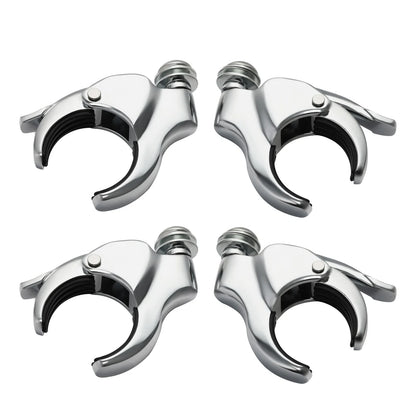 4 x 49mm Windshield Clamps for Harley Fat Bob FXLR (2018-2025) Chrome