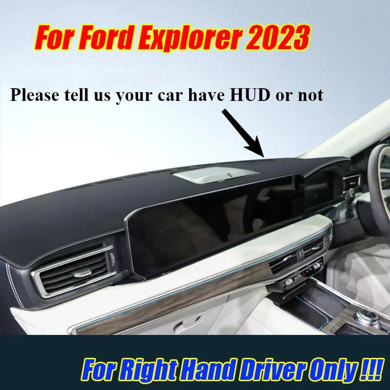 RHD Leather Dashboard Cover Dash Protector Pad Mat for Ford Explorer (2023–2023)