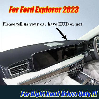 RHD Leather Dashboard Cover Dash Protector Pad Mat for Ford Explorer (2023–2023)