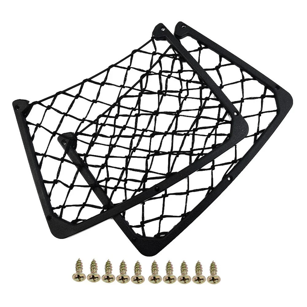 2x Car Large Storage Net Plastic Phone Magazine Holder Elastic-Mesh Bag for Car