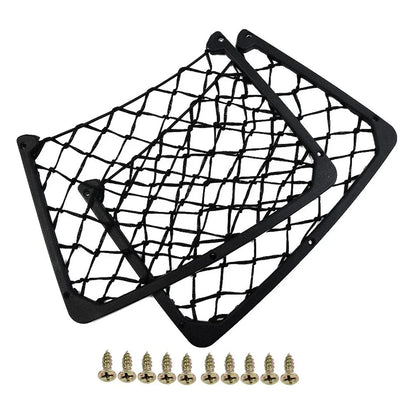 2x Car Large Storage Net Plastic Phone Magazine Holder Elastic-Mesh Bag for Car