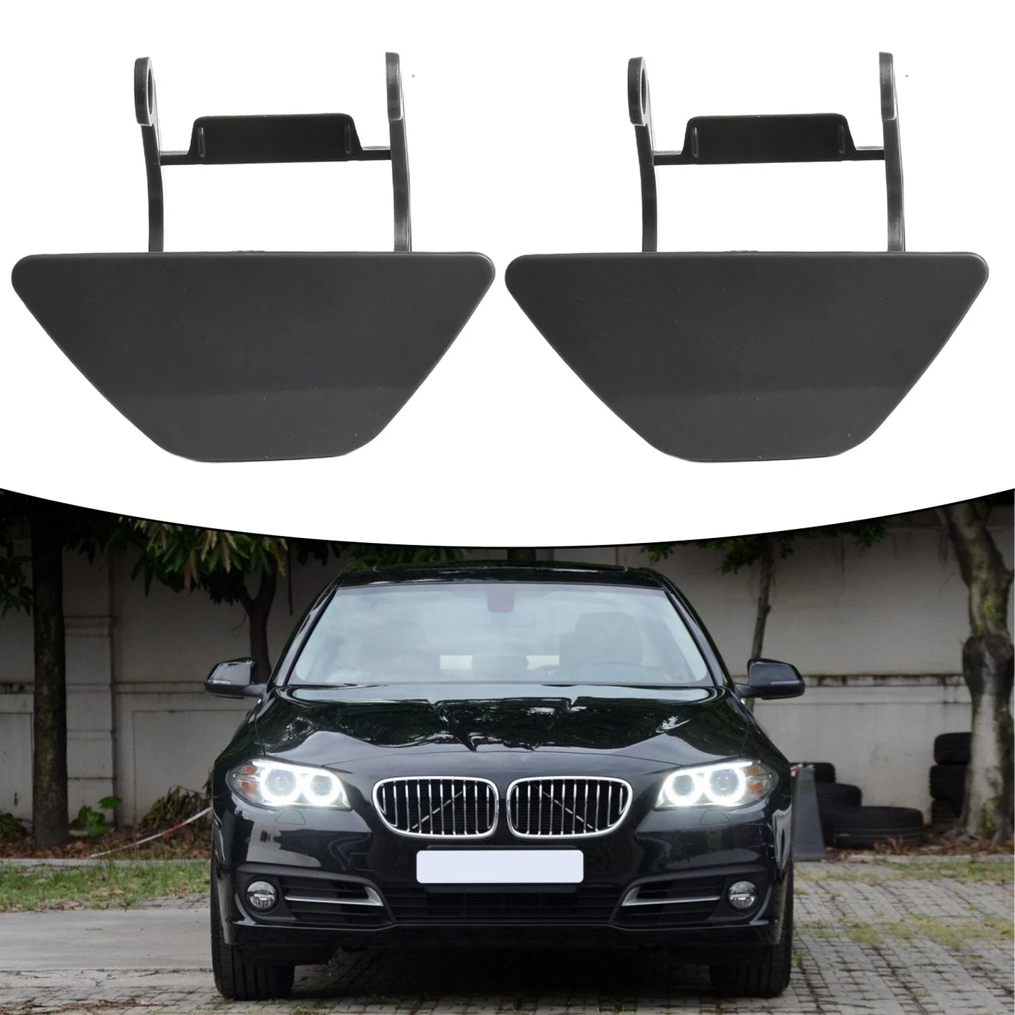 2 x Pair of Front Headlamp Washer Covers for 535i F10 F18 (2014–2016)