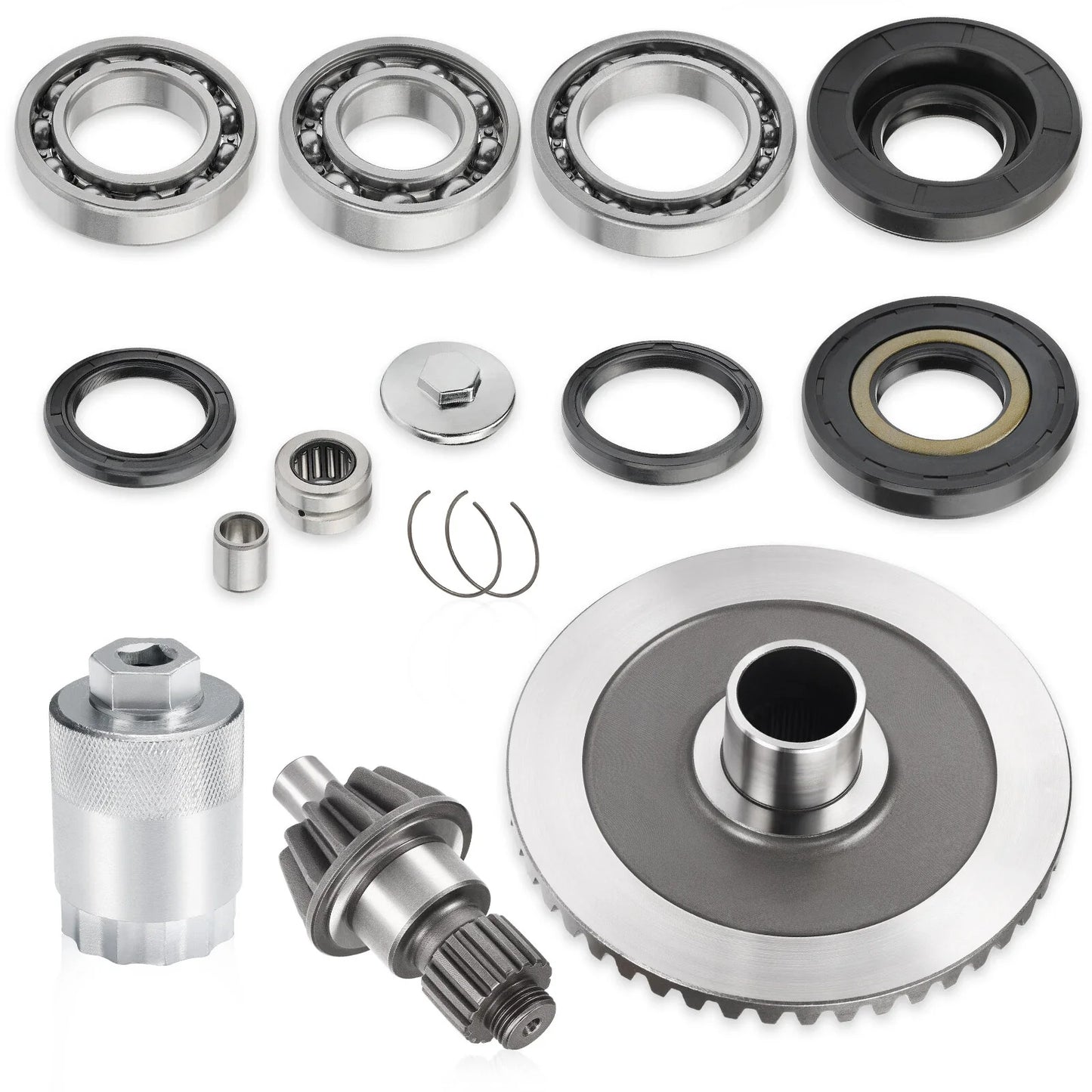 Rear Diff Ring & Pinion Gear with Nut Tool for Honda Rancher TRX400 (2004–2007)