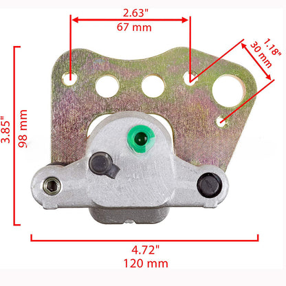 Front Brake Calipers with Pads for Polaris Sportsman 335 400 500 600 700 (1998–2014)