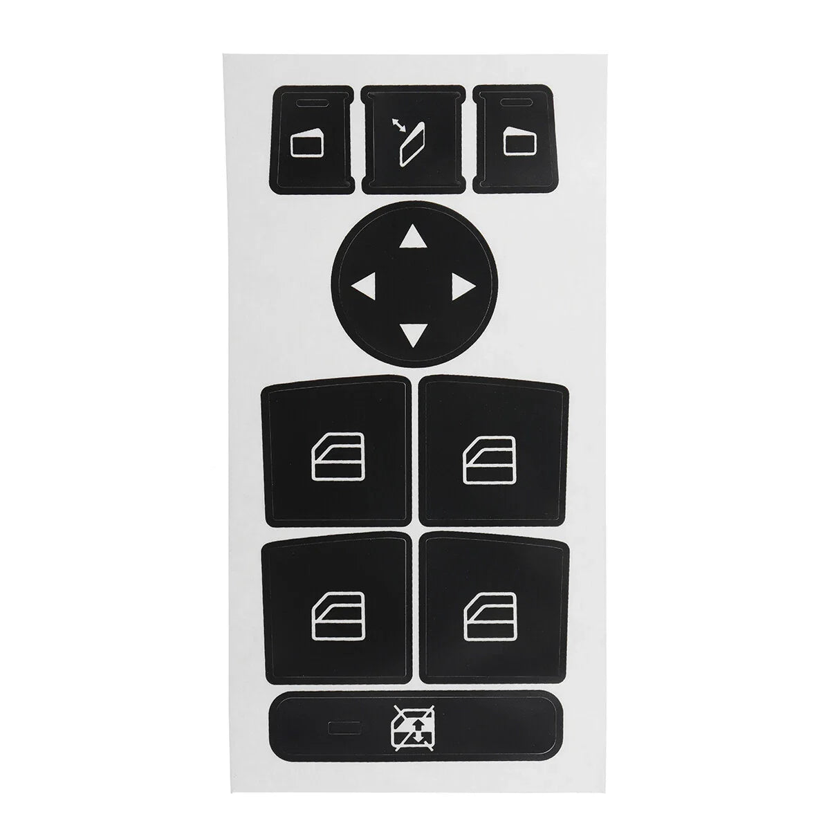 Black Window Switch Button Sticker Decal for Mercedes Benz (2007–2014)