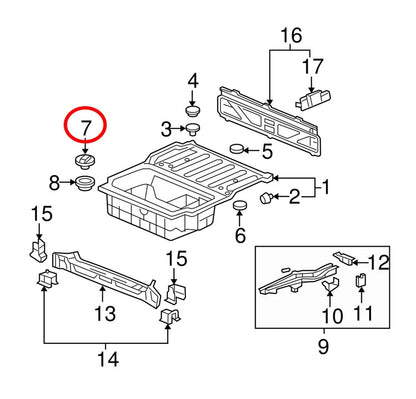 Rear Body Floor Plug for Honda Ridgeline (2006-2024)