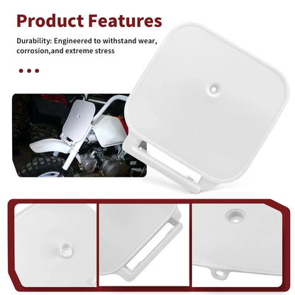White Front Number Plate for Honda Z50R Z50 Z 50R (1988–1999)