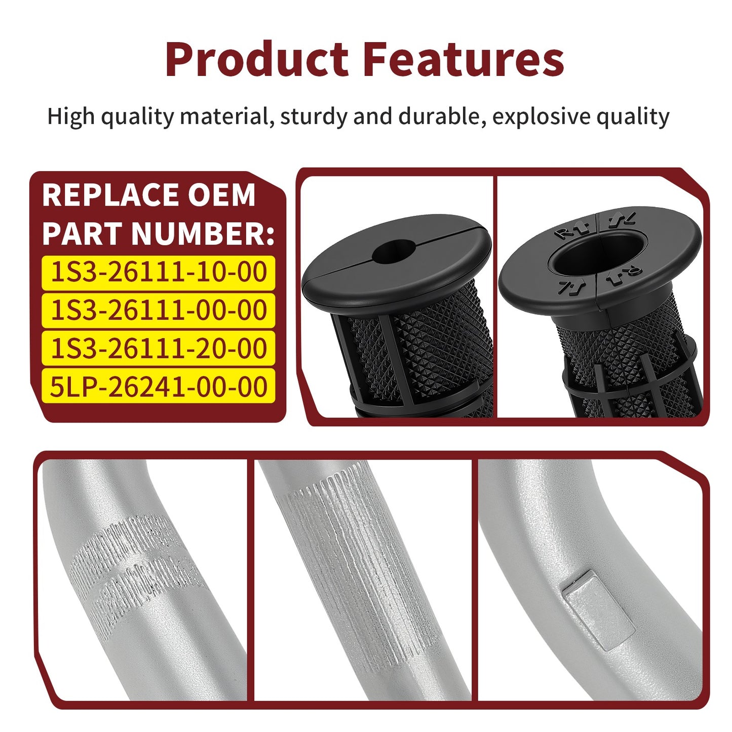 Handlebar & Grips for Yamaha Raptor 700R (2006–2012)