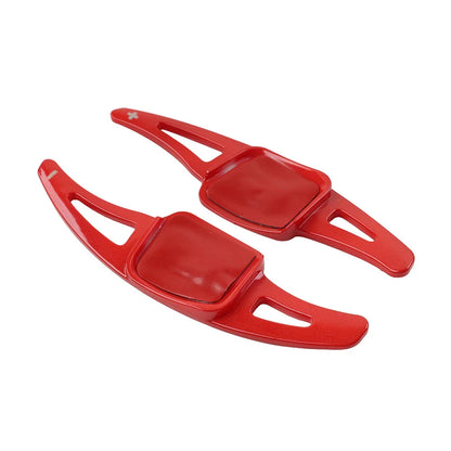 Red Steering Wheel Paddle Shifter Extensions for VW Golf 8, Atlas, Sharan, Touareg