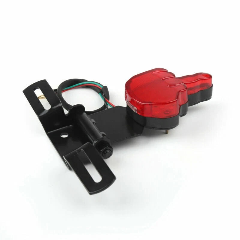 Middle Finger License Plate with Taillight for Chopper Bobber