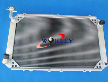 Aluminum Radiator + Blue Hose for Nissan Patrol Y60 GQ 2.8L RD28T (1994-1997)
