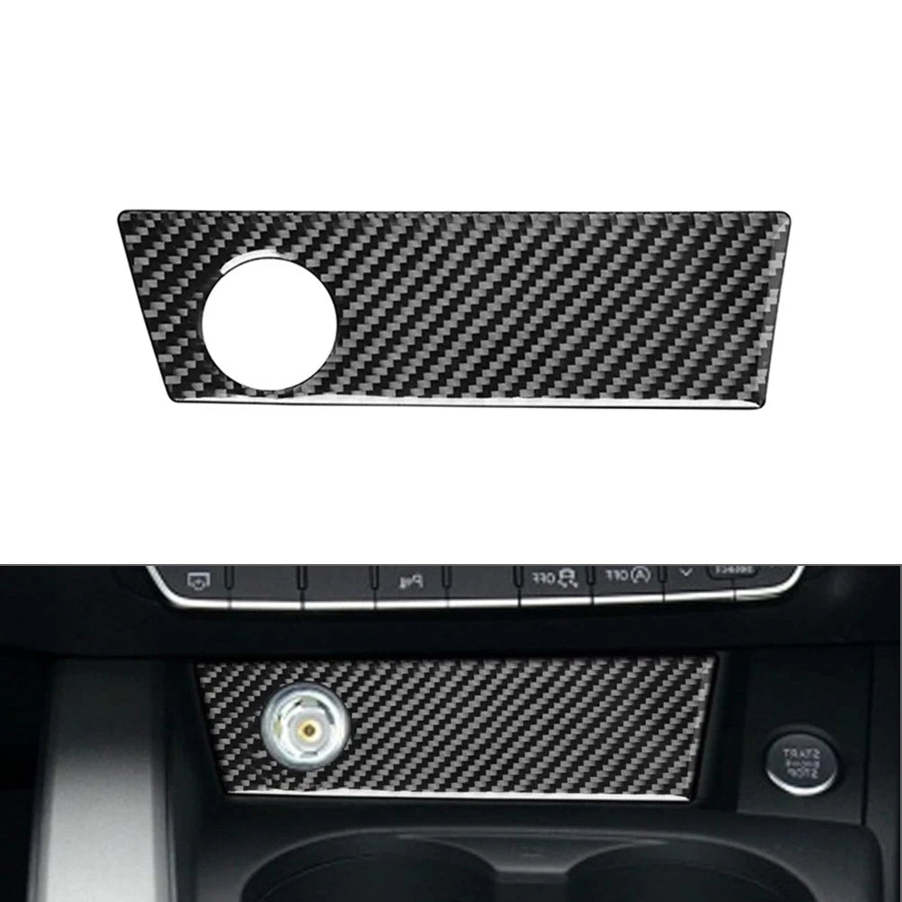 RHD Carbon Fiber Center Console Gear Shifter Trim for Audi A6 A7 (2019–2024)