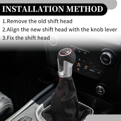 6 Speed Manual Shift Knob with Boot Cover for VW Golf 5 (2003–2008) Faux Leather