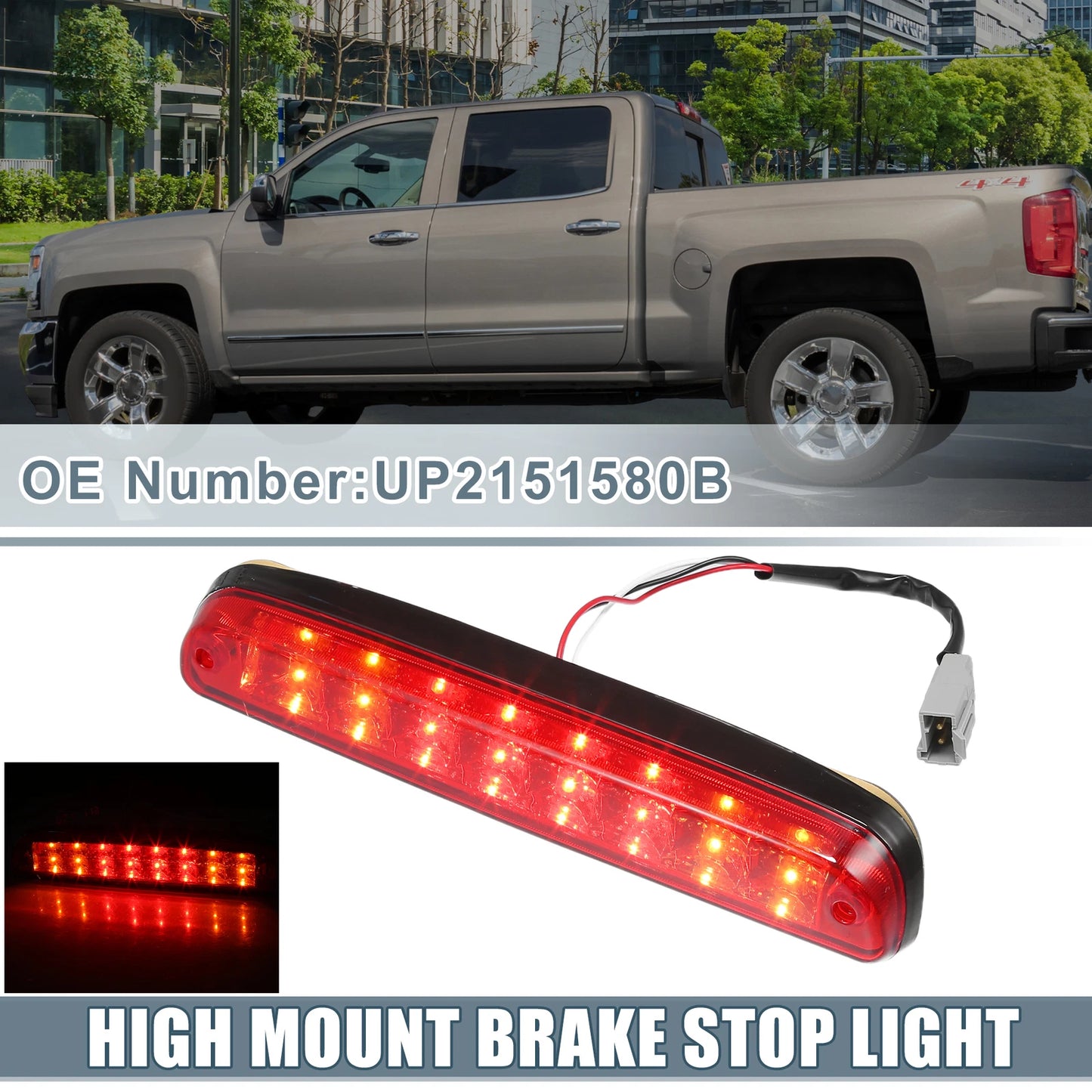 Tail High Mount Brake Stop Light CC3Z13A613B for Ford F-250 (1999–2016) Red