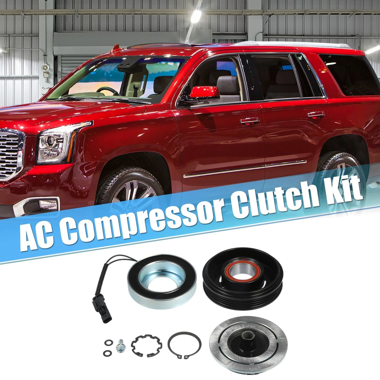Set of 1 AC Compressor Clutch for GMC Yukon (2015–2020) 5.3 Black