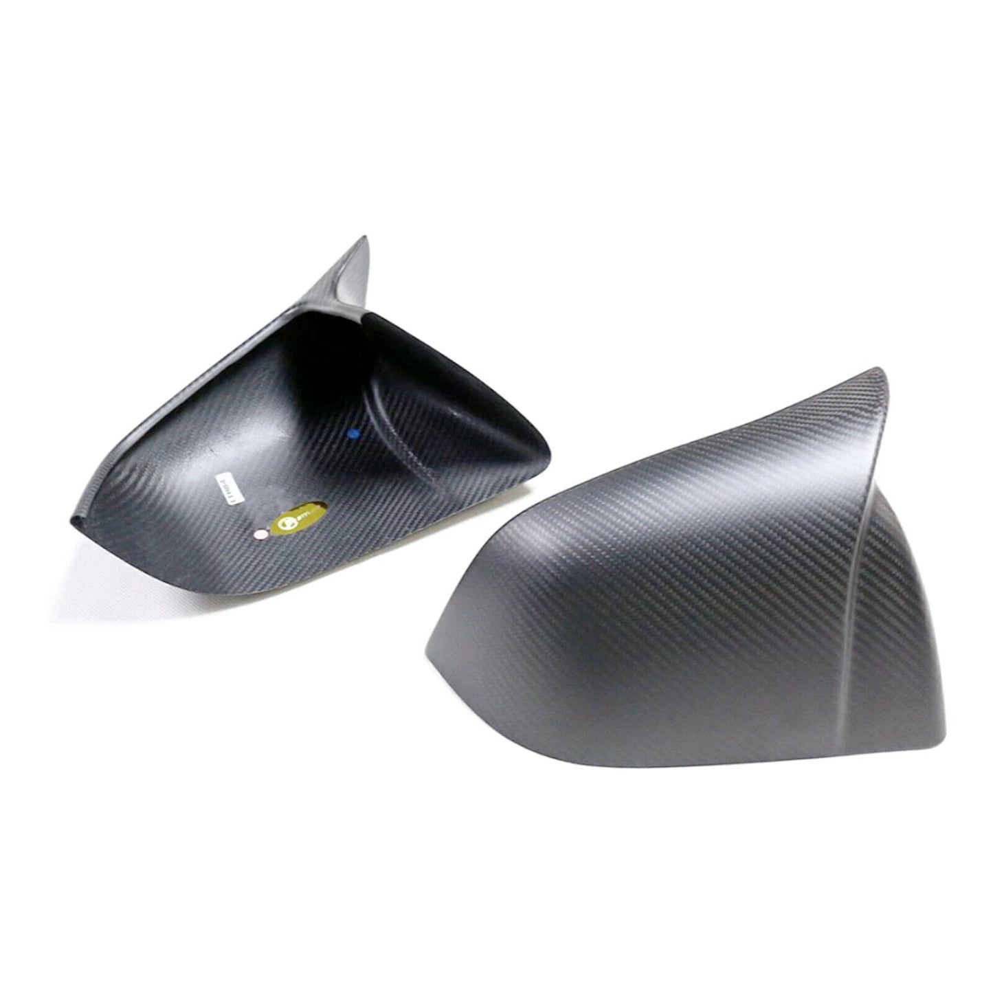 1 Pair Matte Carbon Fiber Rear Side Mirror Covers for Tesla Model Y (2020-2023)