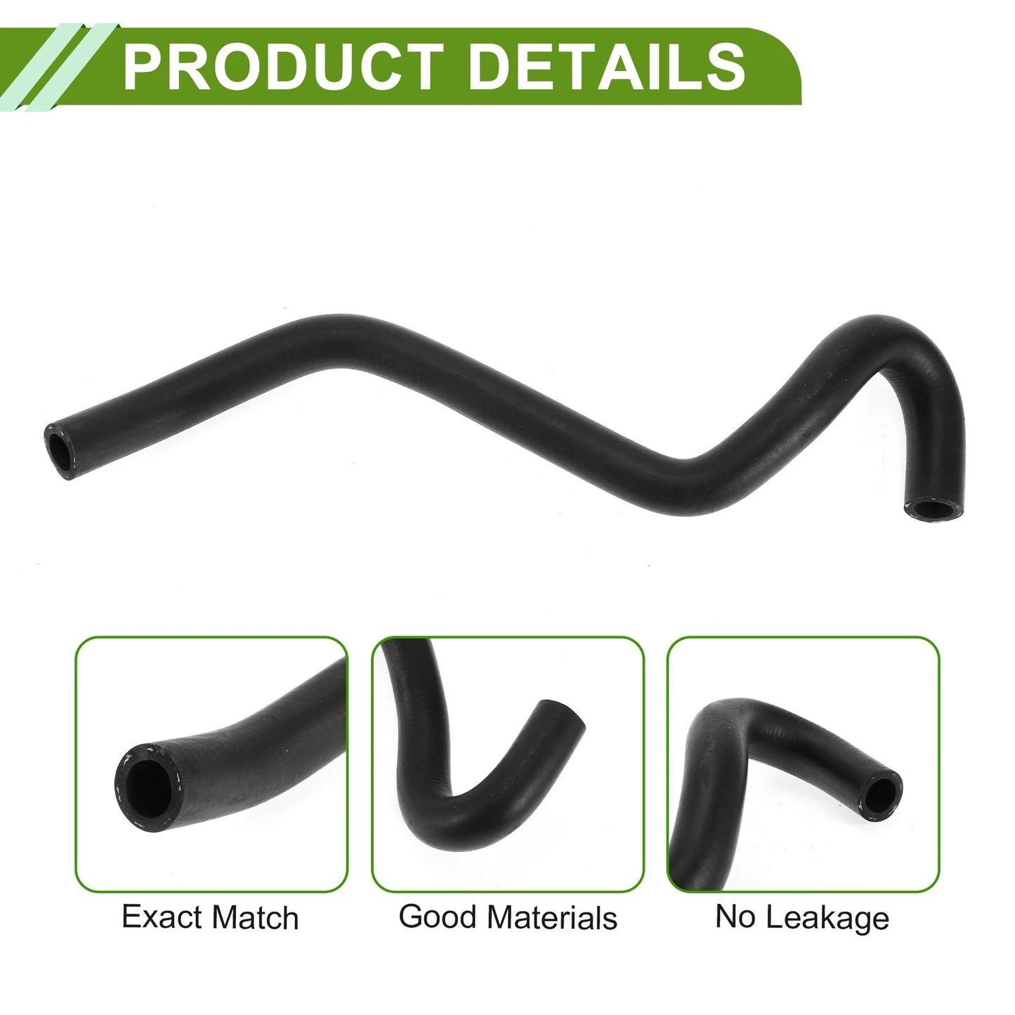 HVAC Heater Hose for Toyota Camry (1994–1996) No. 8724533080 Rubber Black