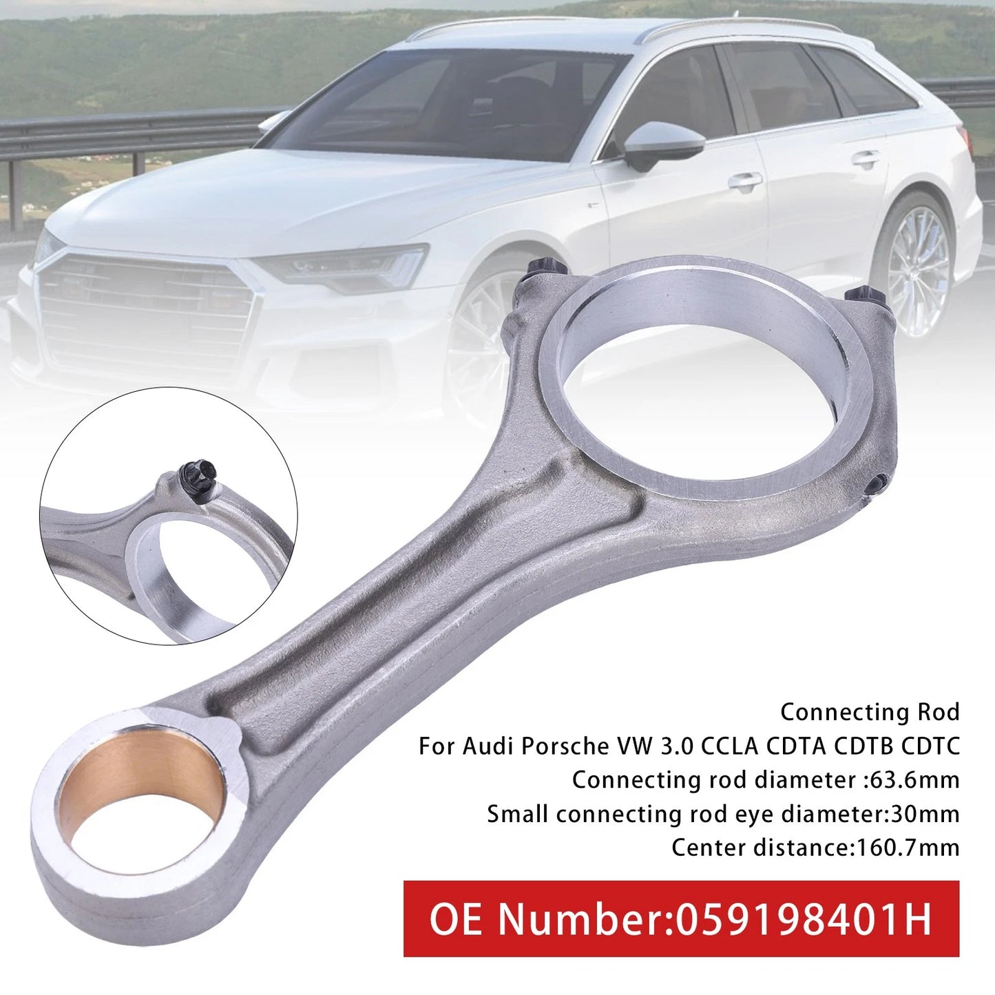 Connecting Rod 059198401N 059198401H for Audi Porsche VW 3.0 (CCLA-CDTC)