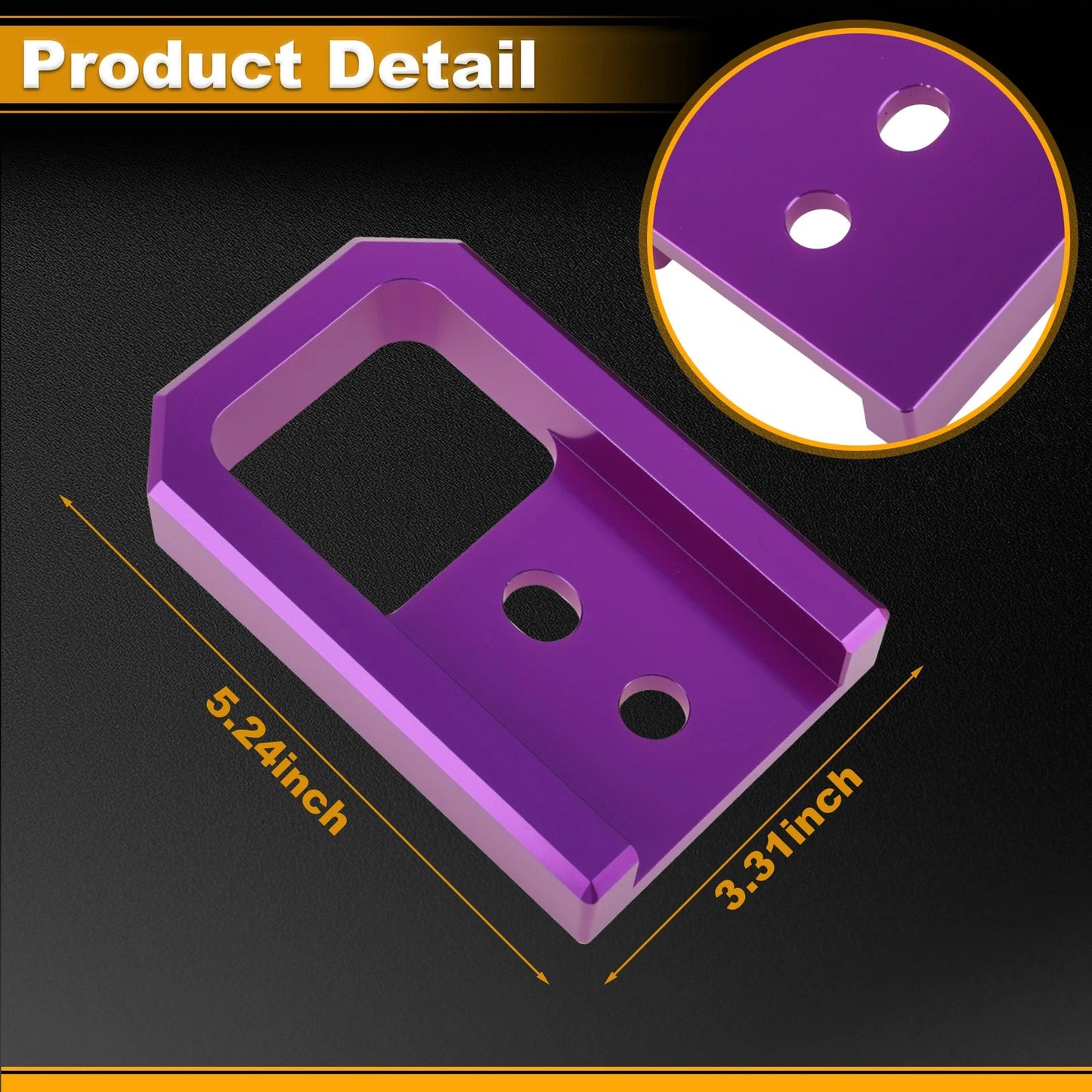 Tow Bars for Toyota Tacoma (2024–2026) - Front Tow Hook, Purple