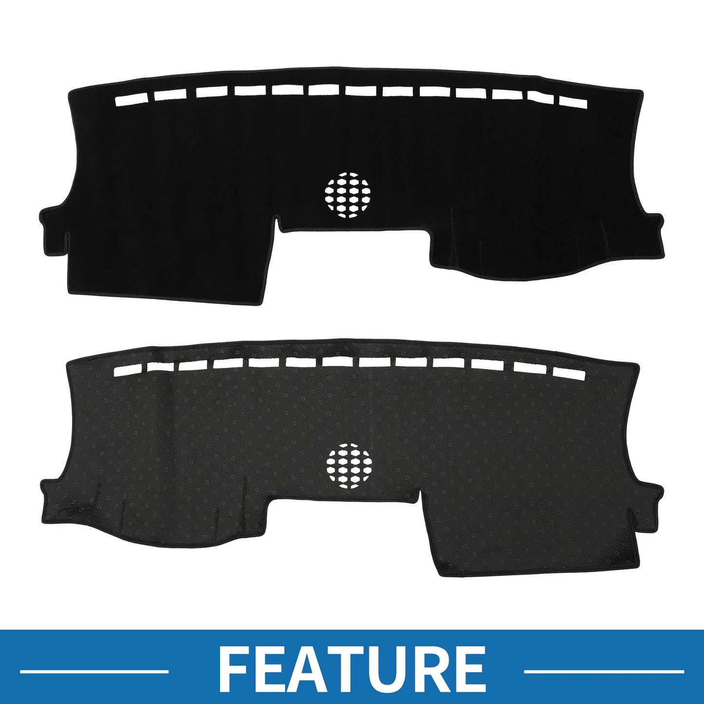 Dashboard Cover Mat for Ford Ranger (2024) Sun Protector Pad Black