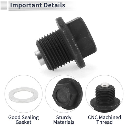 Set of 1 M18x1.5 Engine Oil Drain Plug with Gasket for Car Motorcycle