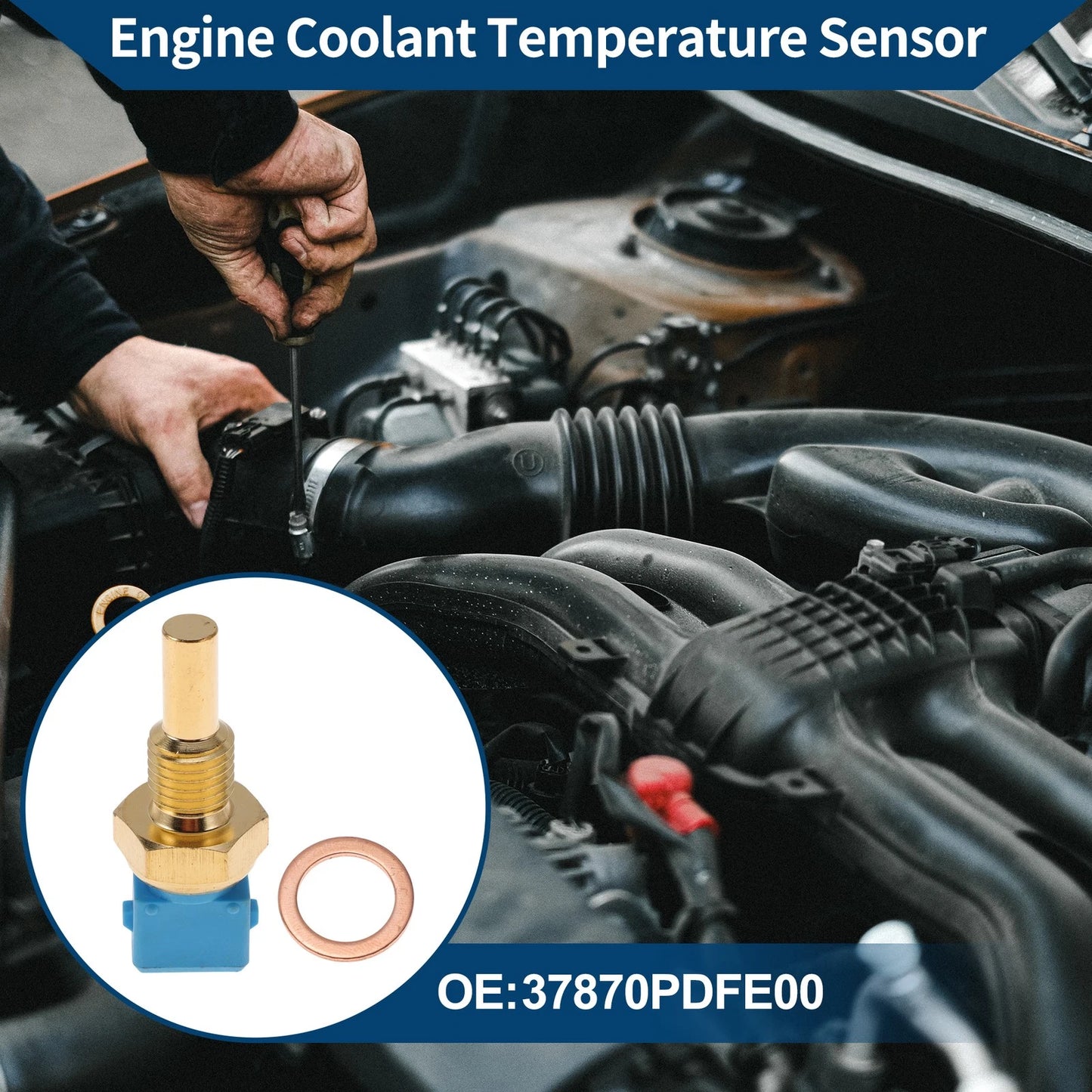 Engine Coolant Temperature Sensor No. 37870PDFE00 for Honda CR-V (2017–2023)