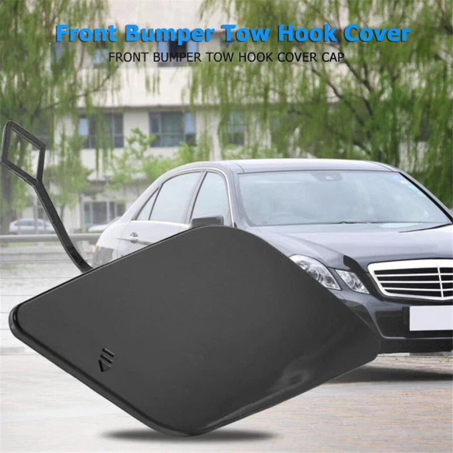 Black Front Bumper Tow Hook Cover for Mercedes Benz E-Class (2009-2016)