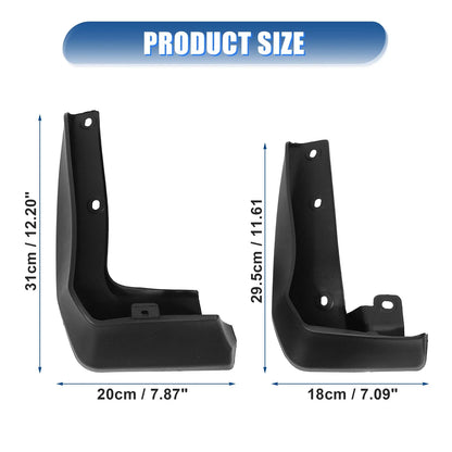 Front Rear Mudguards Fender Set for Honda Civic  - Black with Screws
