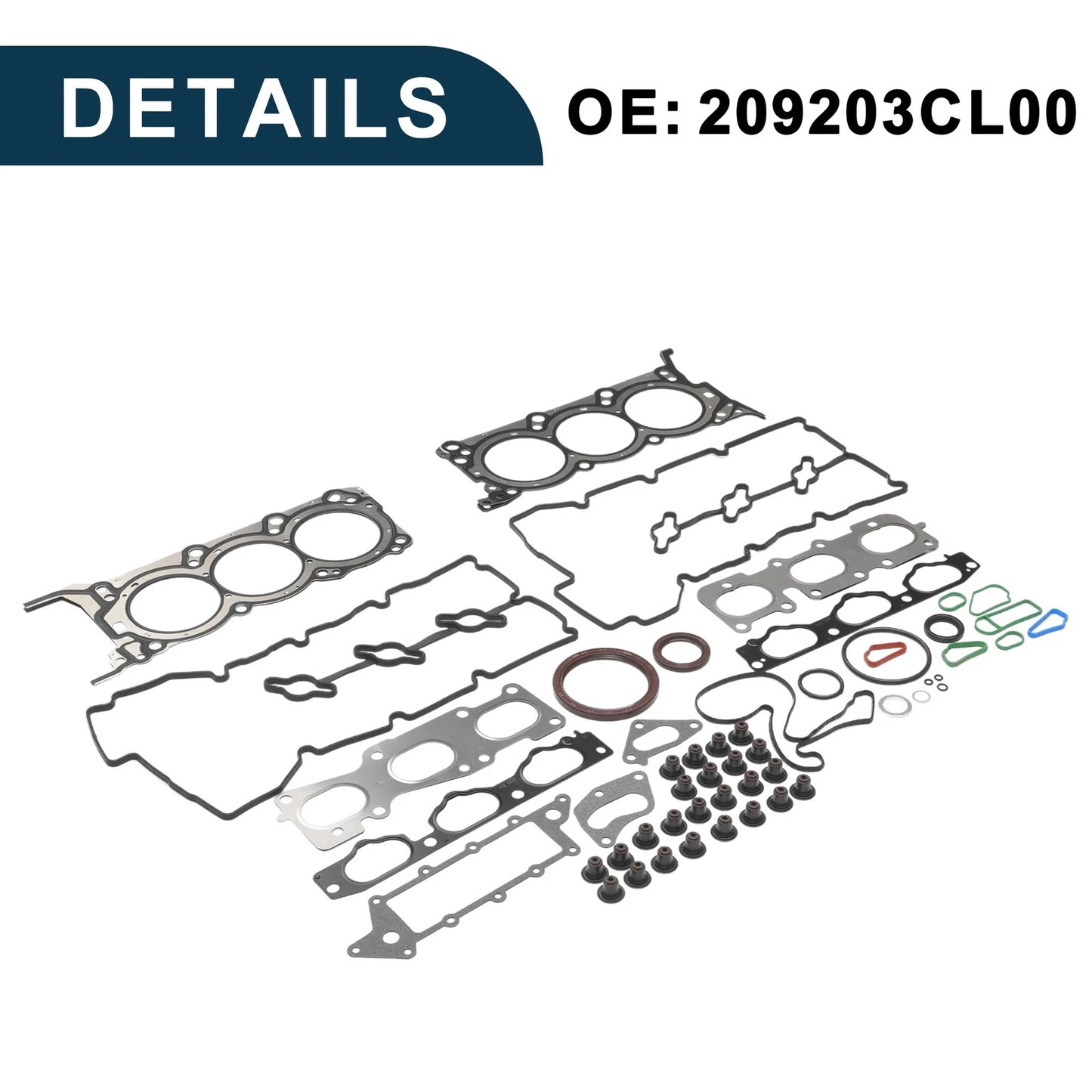 Cylinder Head Gasket Kit No. 209203CL00 for Hyundai G6DA (Year Range)