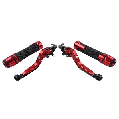 Red Extendable Brake Clutch Levers Grip Set for BMW S1000R S1000RR (2014-2023)