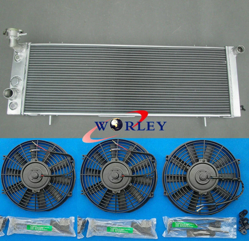 Radiator and Fans for Jeep Cherokee XJ (1994–2001) 3 Row Alloy
